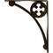 Ekena Millwork Crawley Wrought Iron Bracket, (Triple center brace), Antiqued Brass 2"W x 12"D x 15"H BKTM02X12X15TCRABS - alternate 5